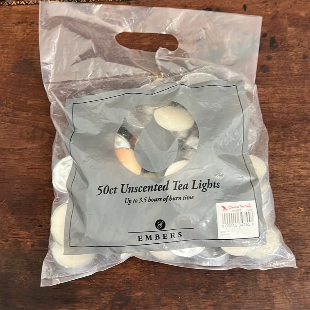 Bag Of Unscented Tea Lights 50